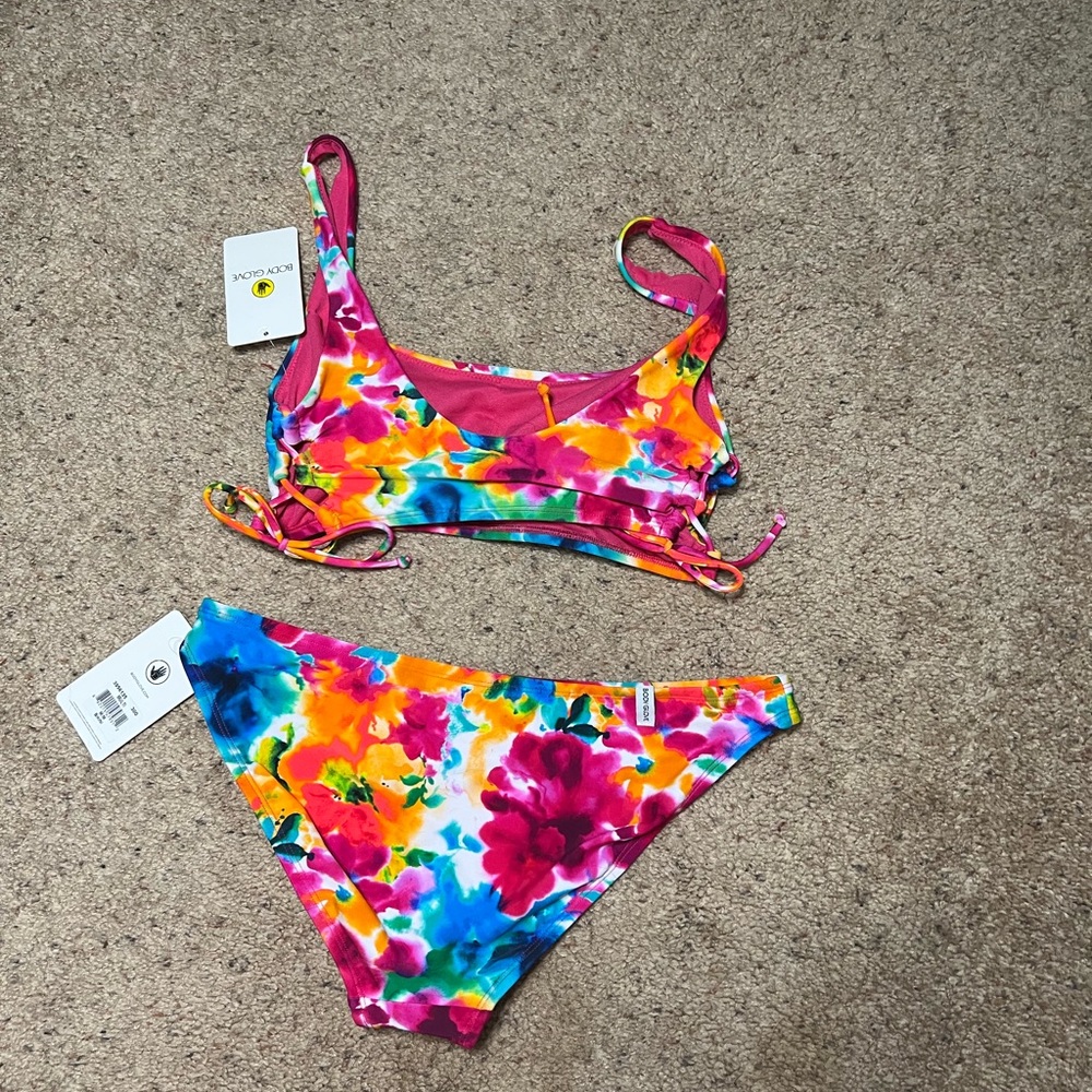 NWT Body Glove Women's Standard Maxim Crop Bikini Top  & Bottom Swimsuit